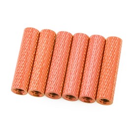 Lumenier 20mm Aluminum Textured Standoff Spacers (Set of 6) - 0.25 - Orange