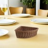 2Pcs Triangle Corner Storage Basket Imitation Rattan Woven Corner Tray