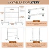 DoubleFill 3 Tier Universal Clothing Hanger Storage Rack Stainless Steel