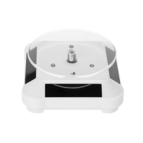 Solar Showcase 360 Degrees Display Stand, Rotating Turntable with LED