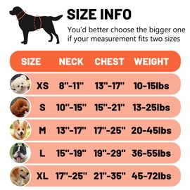 Belababy Soft No Pull Dog Harness X Small, Adjustable Assistance Service Dog Vest with Safety Buckle, Reflective Breathable Outdoor Training Dog Harness（Orange）