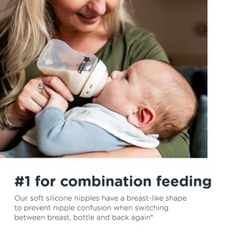 Tommee Tippee Tommee Tippee Natural Start Anti-Colic Baby Bottle, 9oz, Slow and Medium Flow, Breast-Like Nipple for a Natural Latch, Anti-Colic Valve, Self-Sterilizing, Pack of 1