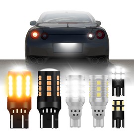 USR Amber Turn Signal & White Reverse Backup & White License Plate LED Bulbs Canbus Error Free - 6 Pieces Combo UPGRADE Compatible with 2009-2014 Nissan GTR Tail Lights (Fits Factory Tail Lamps)