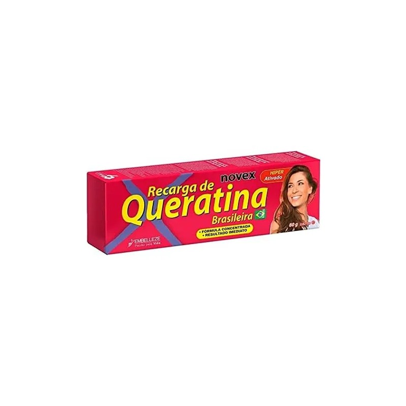 Tubo De Recarga De Queratina Brasileña Novex Leave In 2.8oz