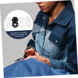 120 Juegos De Botones De PresióN Invisibles De PláStico Para Coser - Broches Transparentes De 7 Mm, 10 Mm, 15 Mm Para Ropa Y Manualidades