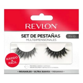 Pestañas Revlon Modelo 10 para Volumen, en Color Negro                                                                                                
