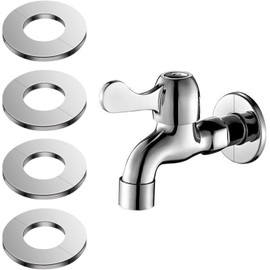 MaoNativey Set of 4 Heating Pipe Rosette 34 mm Tap Cover Rosette Stainless Steel Pipe Sleeves Heating Pipe Cover Split for Taps Pipes Heater Pipes