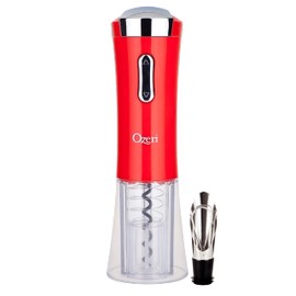Ozeri Nouveaux II Electric Wine Opener with Foil Cutter, Wine Pourer and Stopper