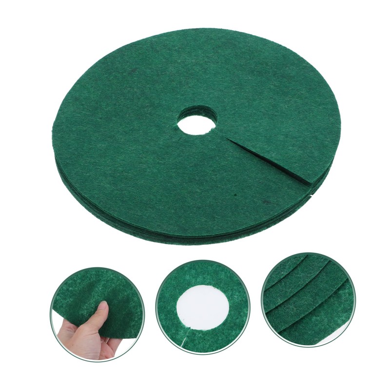 Kisangel 10pcs Grass Cloth Non-Woven Tree Mulch Shield Tree Root