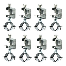 Conduit Hanger with Beam Clamp & Pipe Support Bracket (8 Pcs) - 1-1/4" (32mm) Cable Clamps for I-beam Installation