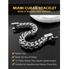 Mens Stainless Steel Franco Chain Bracelet 10MM Link Bracelets, Fold