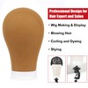 Xtrend 24" Poly Canvas Block Head Professional Brown Mannequin Canvas