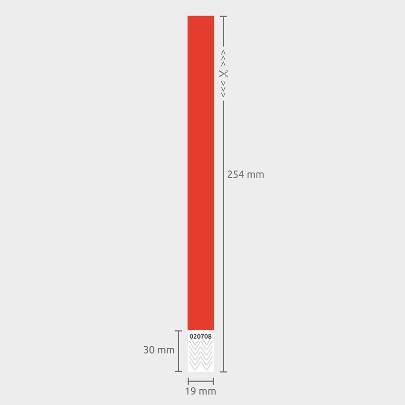 linie zwo ®, Pack of 1000 Wristbands Tyvek ® 19