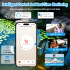 Briidea 120V 1500W WiFi Lake Water Thermometer with Timer, Remote