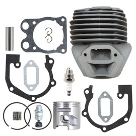 TINVHY K750 Cylinder Piston Kit 51MM Replacement for K760 (Older) Partner Cutoff Concrete Saw with Needle Bearing Spark Plug