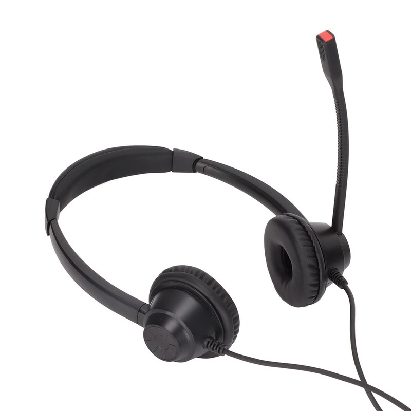 RJ9 Telephone Headset with Microphone Noise Cancelling Dual Ear Office