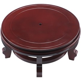 Colingmill 10.5 Inches Wooden Planter Stand Indoor Chinese Vase Fishbowl Display Stands Asian Vase Pot Traditional Stands for Home Indoor Plants Outdoor Decoration