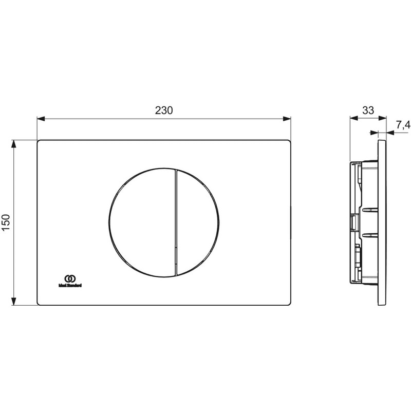 Ideal Standard Oleas Actuator Plate for ProSys Toilet Cisterns -