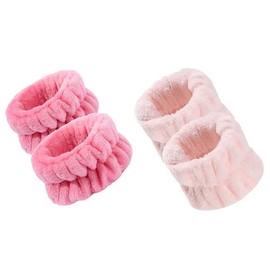 DDSHUN 2Pairs Wrist Spa Washband Elastic Microfiber Spa Wrist Washband Wrist Wash Band Absorbent Towel Wrist Wash Towel for Washing Elastic Hair Band for Women Girls Makeup Bath Sports