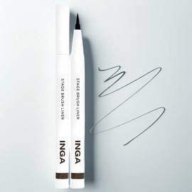 Anjumain Inga Stage Brush Liner 0.6g, deep brown, 1 piece / 잉가 스테이지 브러쉬 라이너 0.6g, 딥 브라운, 1개