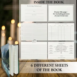 Funeral Guest Book Hardcover Memorial