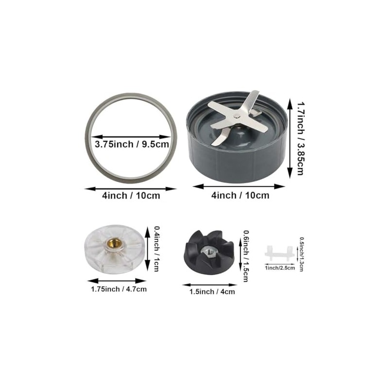 Kit de Repuesto para Nutribullet, Cuchilla de Acero Inoxidable con