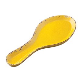 UPware Crackle Yellow Spoon Rest, Spoon Holder for Stove Top, Kitchen Counter, and Dining Table, 9.625 Inch Melamine Kitchen Utensil Holder