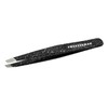 TWEEZERMAN Tweezers Slant for Eyebrow Plucking, Stainless Steel, Dusted Onyx