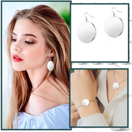 Yaocom 300 Pcs Stainless Steel Disc, Blank Metal Strike Round Plates for Crafts Blank Coins for Crafts Metal Stamping and DIY Jewelry Making,19 Gauge Thickness(1 Inch)