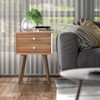 Giantex End Table W/Drawers and Storage Wooden Mid-Century Accent Side