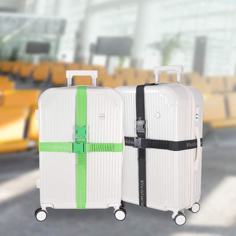 Vividwise Luggage Straps, Luggage Straps for Suitcases TSA Approved with