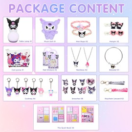 Raveparty Advent Calendar for Girls, Christmas Advent Calendar 2024 Girls, Kids Advent Calendar 2024 Girls with Cartoon Toys Stickers Badges Necklaces Bracelets Hairpins for Girls Gift