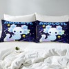 Homemissing Galaxy Axolotl Bed Sheet Set Cute Axolotl Bedding Set