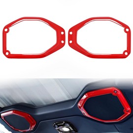 BARONG for Jeep Wrangler JL JLU 2018-2025 for Jeep Gladiator JT 2020-2025 Accessories Interior Top Roof Speaker Cover Trim (Red）