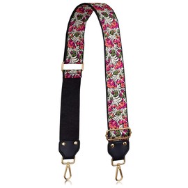 Allzedream Adjustable Guitar Style Purse Strap Replacement Crossbody Bags Jacquard Weave Embroidered (Spring)