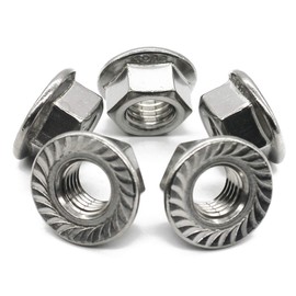 (20 PCS) 3/8-16 Stainless Steel Serrated Flange Nuts,Flange Lock Nut,by Fullerkreg