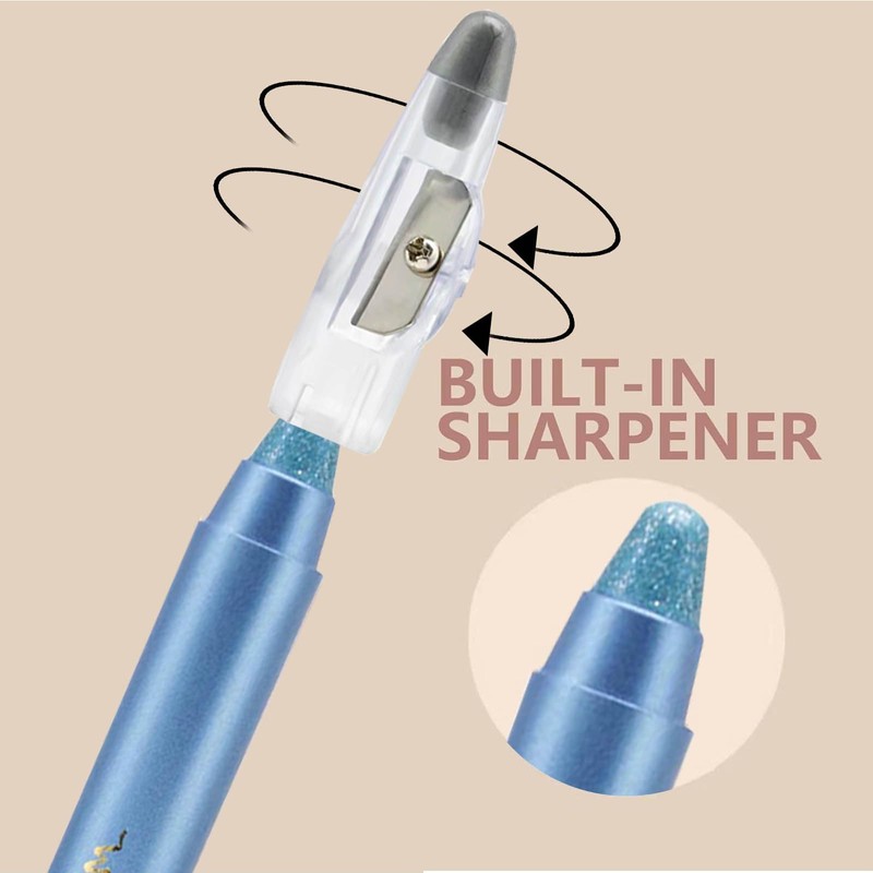 Daeuwiutr Light Blue Eyeshadow Stick, Highlighter Eye Liner,Eye Brightener Stick,