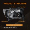 DimFlux Headlight Assembly, Compatible with 2007-2013 Toyota Tundra/2008-2017 Sequoia Replacement