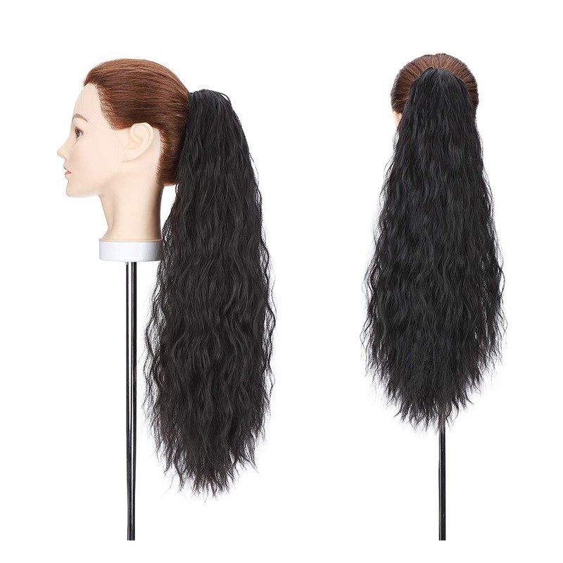 Ponytail Extension, Clip-In Extensions, Corn Wave Hair Extensions with Clip,