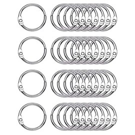 Antner 100 PCS Loose Leaf Binder Rings 1.2 Inch Nickel Plated Book Rings Key Rings Key Chains for Home School Office