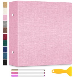 Zesthouse Large Photo Album Self Adhesive 60 Pages,3-Ring Scrapbook Albums Holds 8x10 5x7 4x6 Photos,DIY Magnetic Picture Book with Writing Space,Gift for Family Wedding Baby