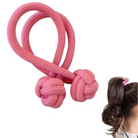OEIOTEI Braided Hair Bobbles Cotton Hair Bobbles Ponytail Holder with Strong Hold Premium Rubber Bands Hair Bands Elastic Women's Hair Accessories Hair Band Girls Curly Hair Heavy (1)