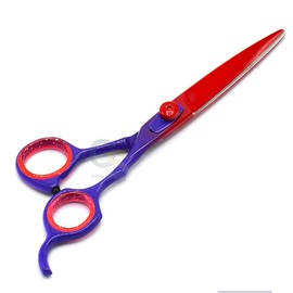 G.S Professional Barber Hair Cutting Scissors Shears Purple & Red BTS-180