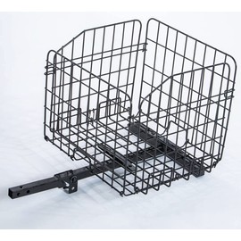 Foldable Folding Scooter Rear Basket for Golden & Pride Mobility Scooters & Powerchairs (Only Works with Scooters & Power Chairs Equipped with 1" x 1" Hitch Receiver)
