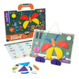 mierEdu Magnetic Pad - Shapes I Great Puzzle Set I Promotes Imagination + Creativity I Toy for Children I Magnetic Games for Children from 3 Years