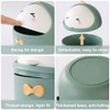 TOGHPUW Table Rubbish Bin with Lid, Office Cute, Cartoon Table