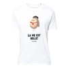 Mr. & Mrs. Panda French Owl Cotton T-Shirt, White