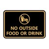 Signs ByLITA Classic Framed No Outside Food or Drink Sign