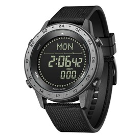 Versatile Zinc Alloy Watch with Nylon Strap - Step Counter, Compass, Countdown Timer, Stopwatch, Metronome, 3 Alarms, and Calorie Counter