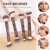 Maange Set Profesional Brochas Maquillaje Doble Punta Usos Kit Completo